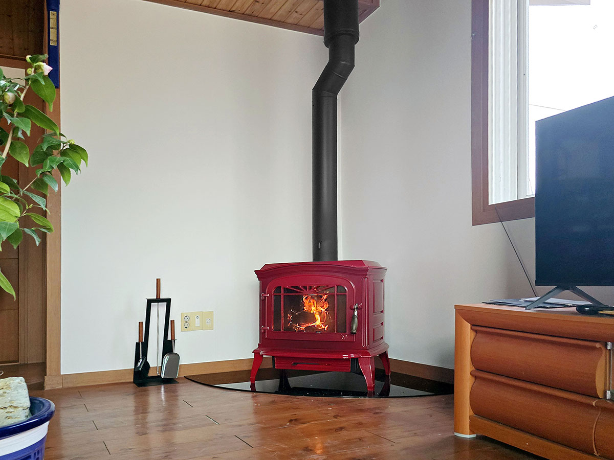 INVICTA Bradford Döküm Odun Sobası Kırmızı - Görsel 19