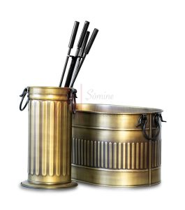 Gold Oval Odunluk ve Maşa Takımı Set1