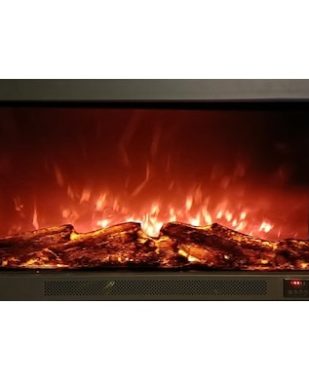 Alaz 95 cm Elektrikli Şömine Metal Çerçeve (Isılı, Ses Efektli)