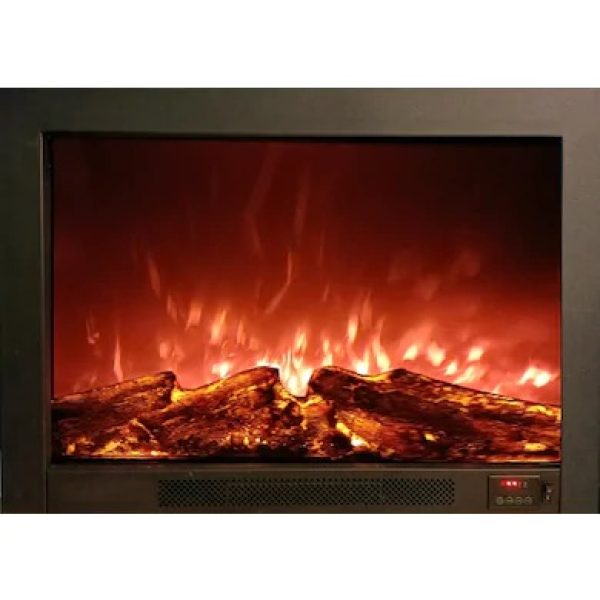 Alaz 80 cm Elektrikli Şömine Metal Çerçeve (Isılı, Ses Efektli)