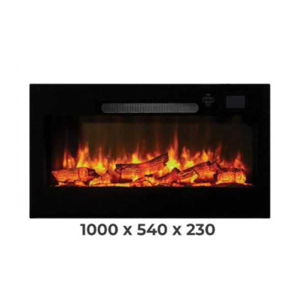 100 cm Elektrikli Şömine (Müzik Ses ve Renk Efektli) Pao 100 cm Elektrikli Şömine Cam Çerçeve (Isılı, Ses Efektli, Çok Fonksiyonlu)