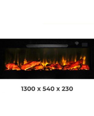 Pao 130 cm Elektrikli Şömine Cam Çerçeve (Isılı, Ses Efektli, Çok Fonksiyonlu)