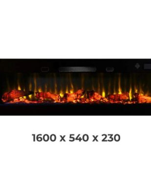 Pao 160 cm Elektrikli Şömine Cam Çerçeve (Isılı, Ses Efektli, Çok Fonksiyonlu)