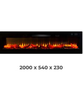 200 cm Elektrikli Şömine (Müzik Ses ve Renk Efektli)