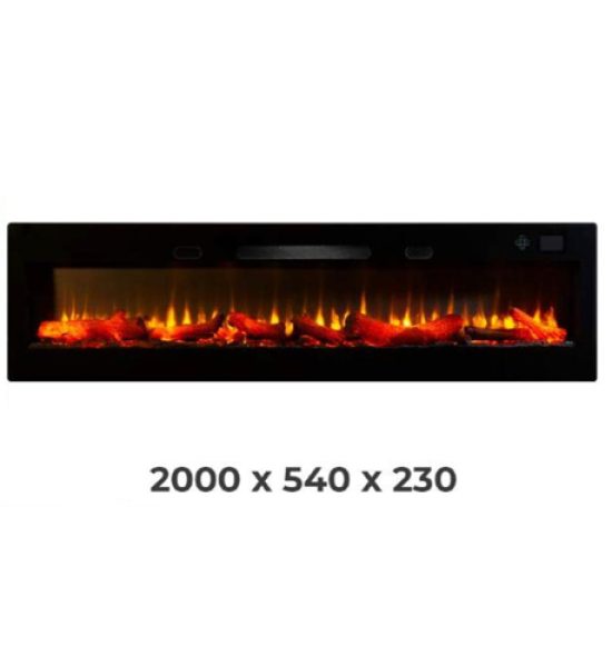 200 cm Elektrikli Şömine (Müzik Ses ve Renk Efektli)