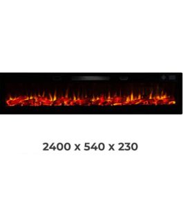 240 cm Elektrikli Şömine (Müzik Ses ve Renk Efektli)