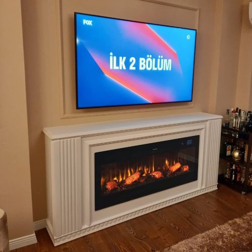 Pao 130 cm Elektrikli Şömine Cam Çerçeve (Isılı, Ses Efektli, Çok Fonksiyonlu) - Görsel 7