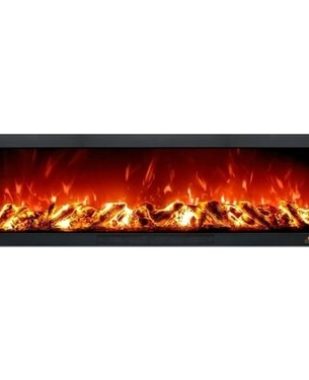 Alaz 180 cm Elektrikli Şömine Metal Çerçeve (Isılı, Ses Efektli)