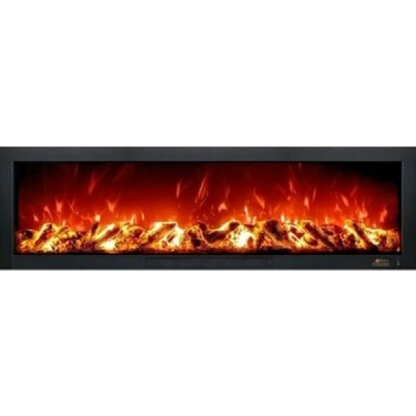 Alaz 180 cm Elektrikli Şömine Metal Çerçeve (Isılı, Ses Efektli)