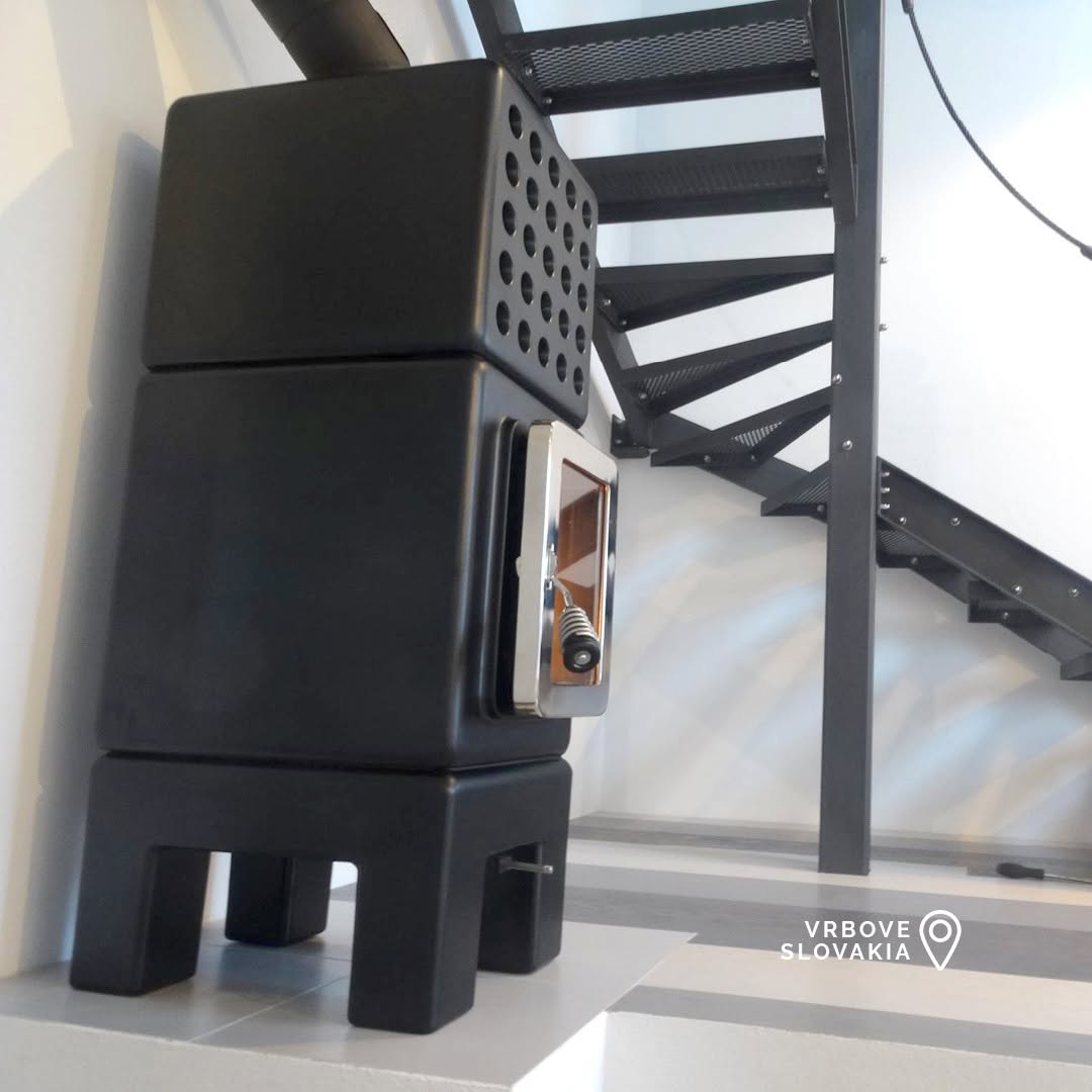 La Castellamonte Cubi Stack Slim Seramik Odun Sobası - Görsel 5