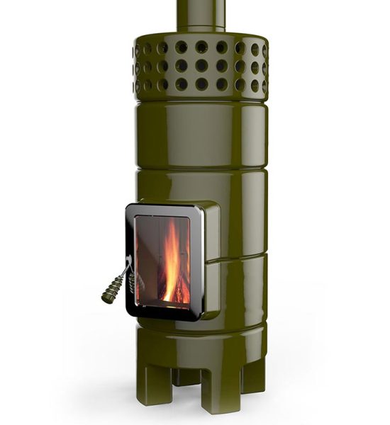 Round Stack Isı Akümülatörlü Seramik Odun Sobası-18