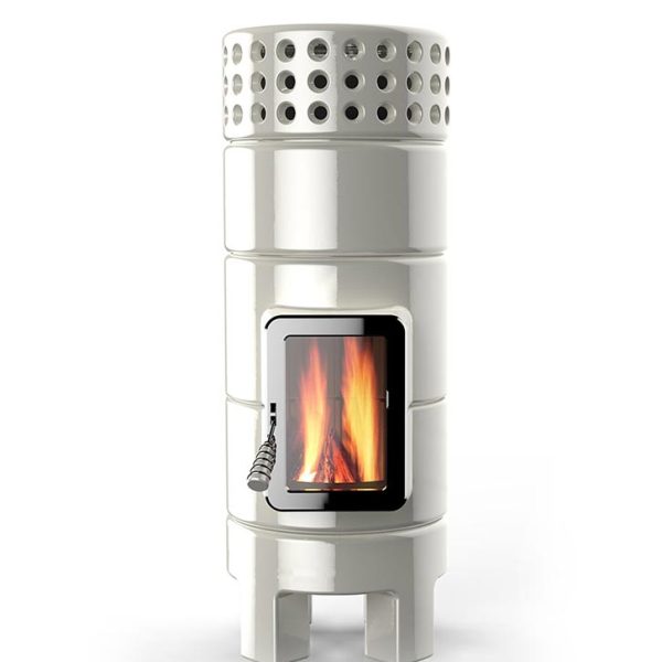 Round Stack Size 2 Seramik Odun Sobas- Round Stack Slim Size 2 Seramik Odun Sobası