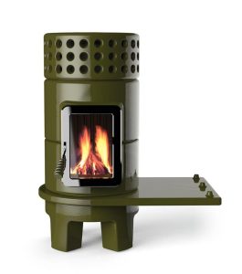 Round Stack Side Seramik Odun Sobası-3