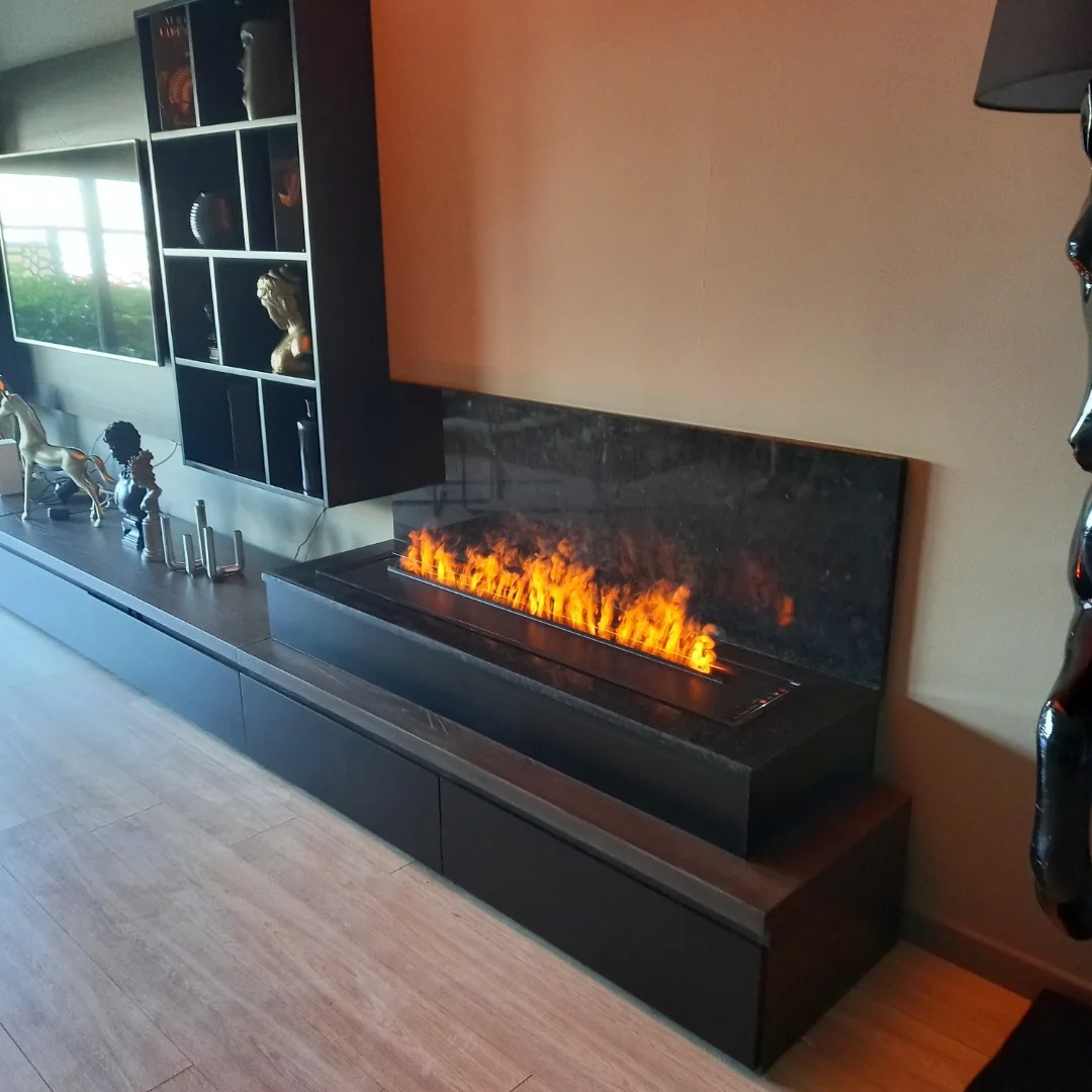 Vudlas 130 cm 3 Boyutlu Elektrikli Şömine (Odunsuz ,Isısız, Ses Efektli) - Görsel 2