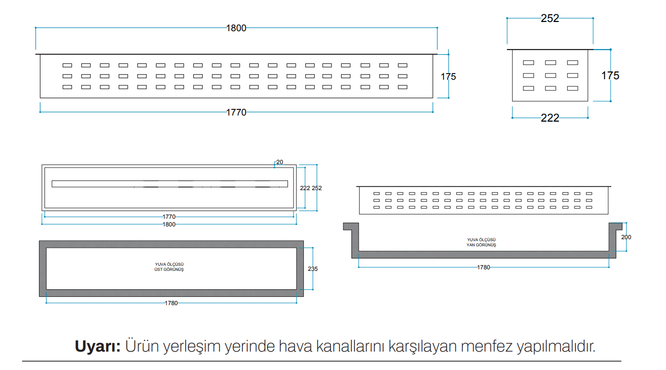 Vudlas 180 cm 3 Boyutlu Elektrikli Şömine (Odunsuz ,Isısız, Ses Efektli) - Görsel 2