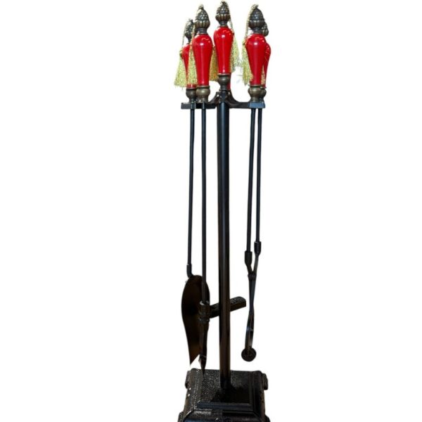 Kırmızı Seramik Başlı 4’lü Maşa Takımı