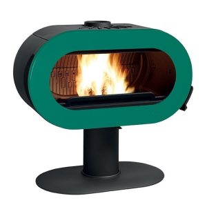 Fifty On Pedestal Mint Yeşili Döküm Odun Sobası