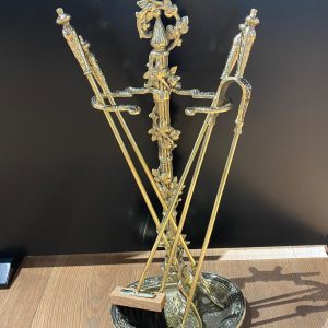 Pirinç  4`lü Şömine Maşa Takımı(2)