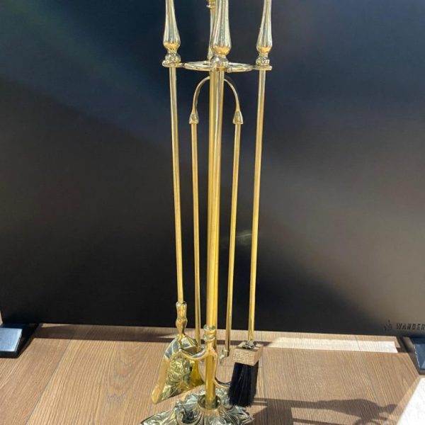 Pirinç Model 4`lü Şömine Maşa Takımı(1)