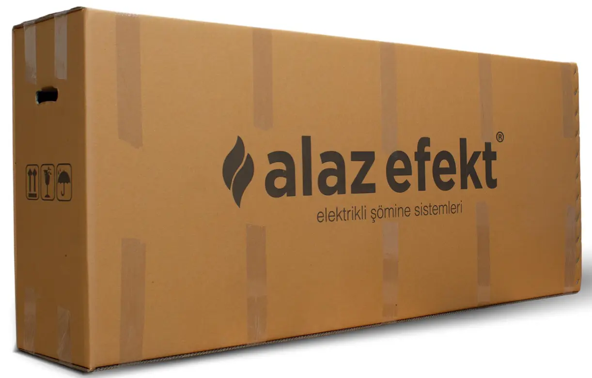 Alaz 90 cm Sol Açık Elektrikli Şömine - Görsel 7